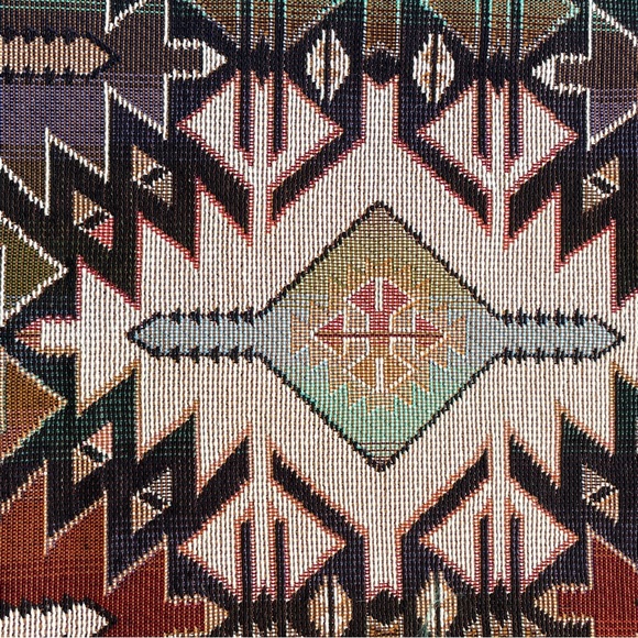 Handmade vintage fabric southwestern print tapestry top - Picture 4 of 4